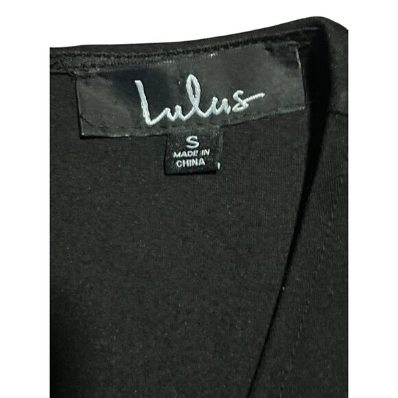 Lulu's The Simple Things Black Sleeveless Skater Dress Size Small EUC - Picture 4 of 10